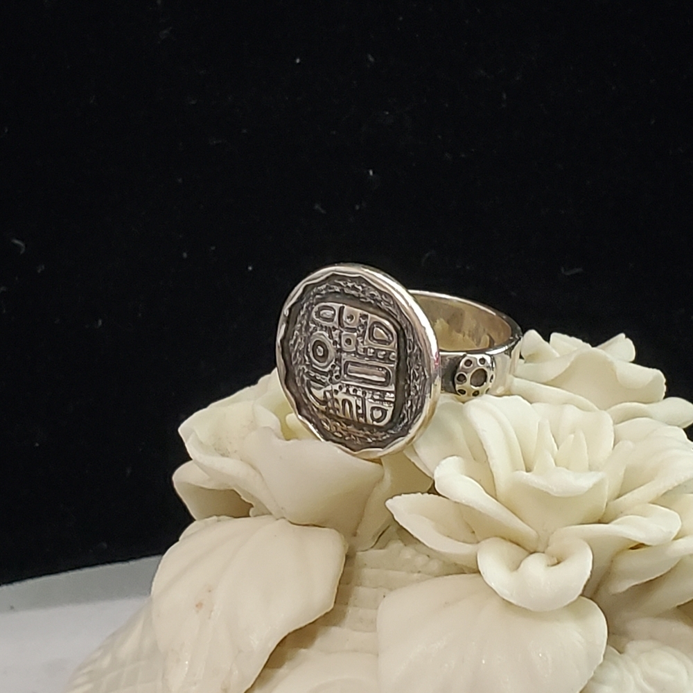 Silpada Aztec Mosaic Oxidized Sterling Silver Ring Approx.  Size 7 - Picture 2 of 15
